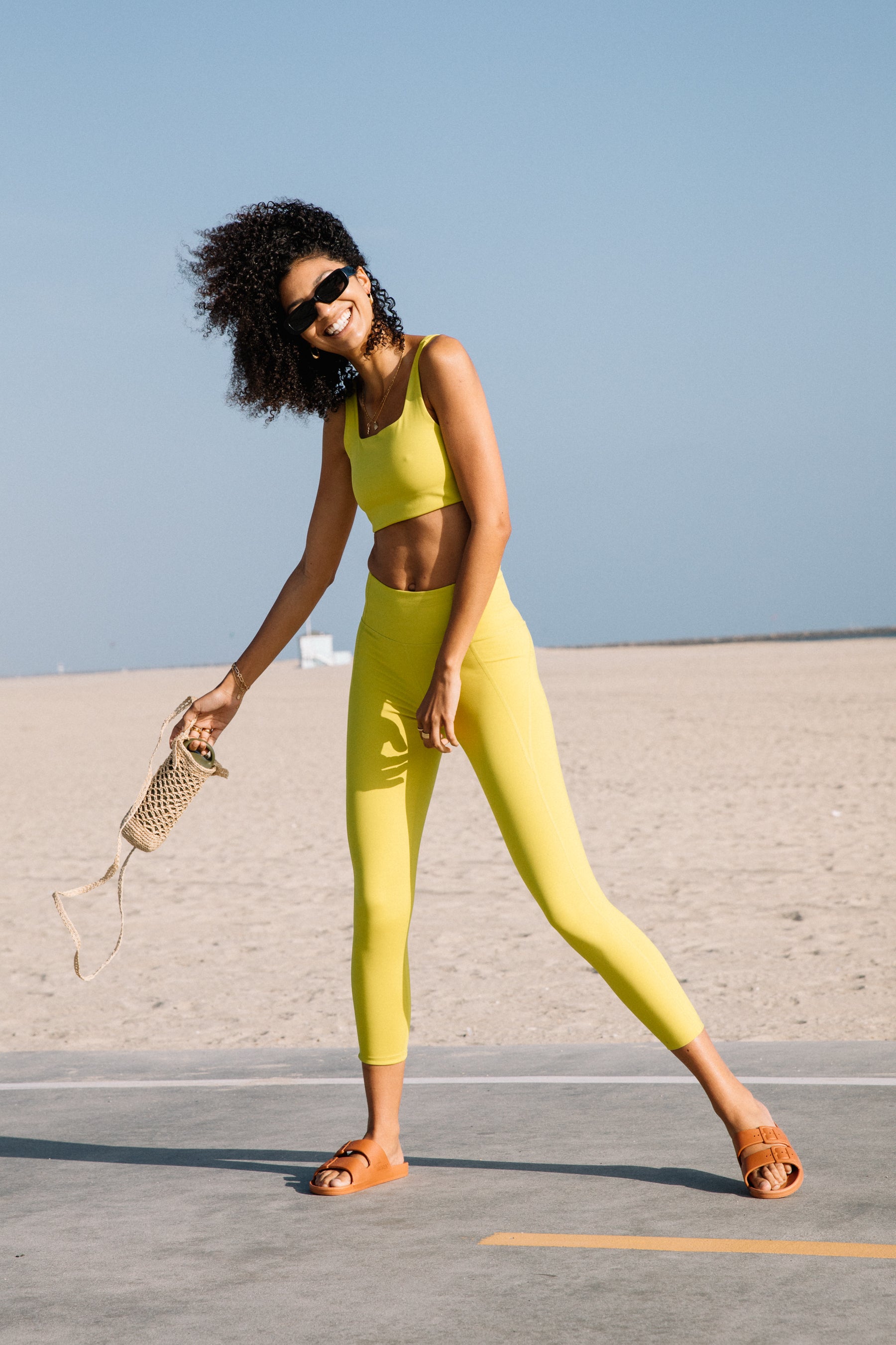 23 3/4" Chartreuse Compressive High-Rise Legging