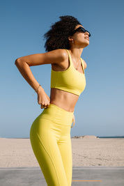 23 3/4" Chartreuse Compressive High-Rise Legging