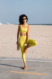 23 3/4" Chartreuse Compressive High-Rise Legging