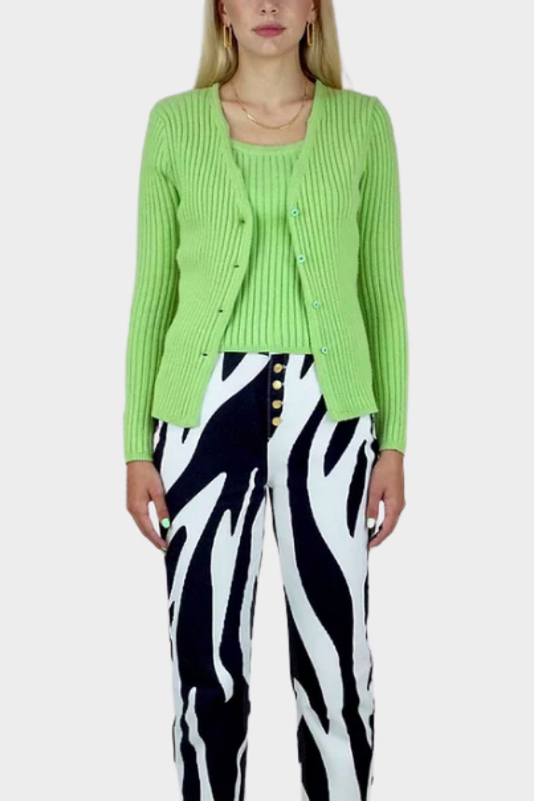 Palm Green Peggy Cardigan