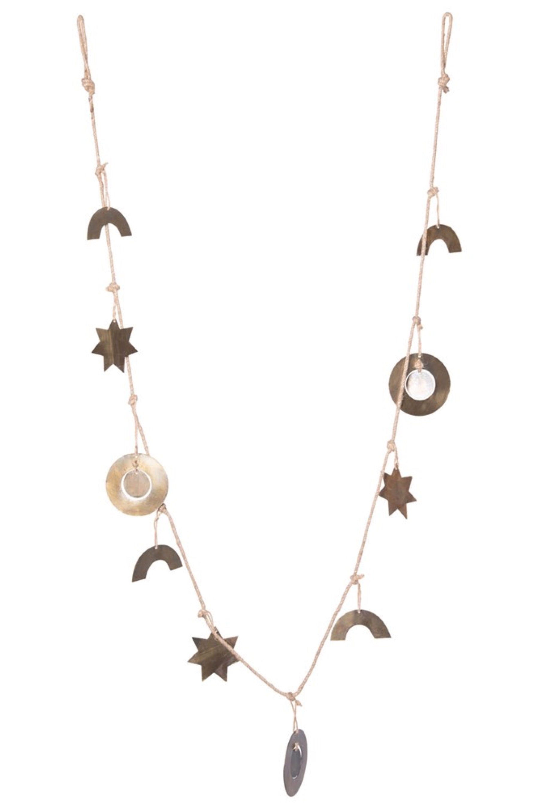 Brass Geometric Shapes Garland