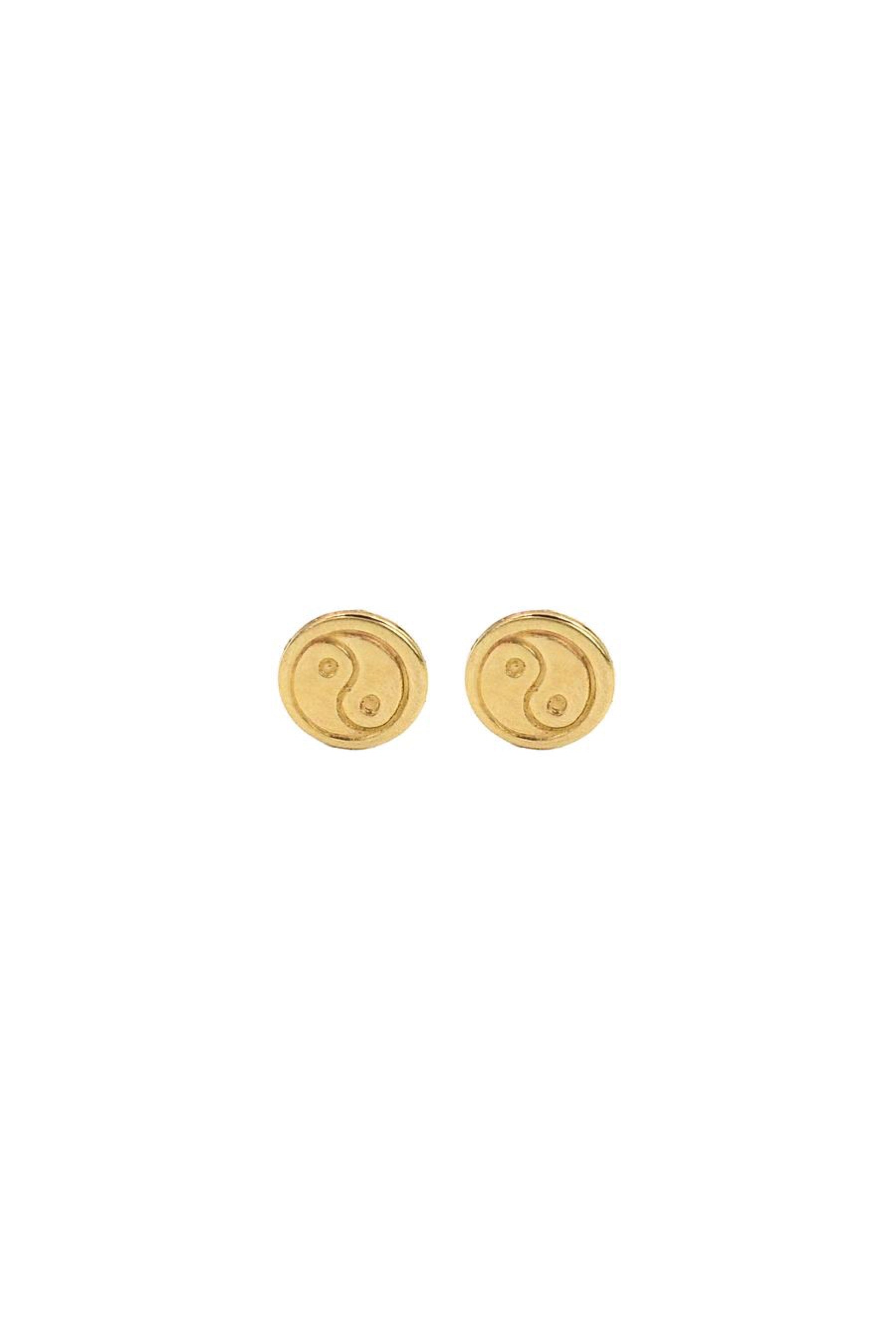 Gold Yin Yang Studs
